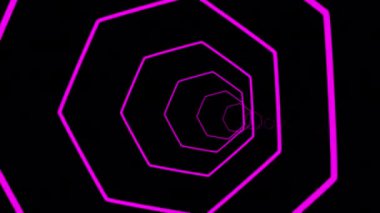 Fütüristik gerçekliğe dalmak: Alfa Kanal Parlaklığı ile Sersemletici 4K Kalitesinde Büyüleyici Heptagon şekilli Tüneli keşfetmek. Büyüleyici Görsel Deneyim Bekliyor.