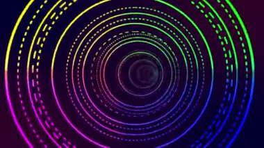4K çözünürlüğündeki renkli bir daire. Renkli bir arkaplanda renkli bir tünel. Kullanımı kolay. 