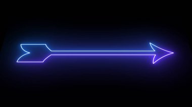 Tasarım neon büyüyen renkli ok arkaplanı. Renkli neon büyüyen oklar çizimi. Büyüyen neon renkli bir okun çarpıcı yüksek çözünürlüklü çizimi.