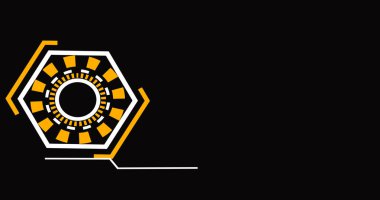 Yüksek çözünürlükteki fütürist düşük üçüncü. Hud arayüzü elementi. Bir başlık, TV haberleri, danışma gişeleri ve haber kanalları için Lower Third. Modern bilgi çağrıları illüstrasyonu.