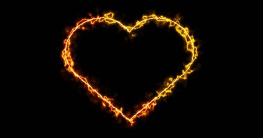 Aşk kalp neon ışıkları illüstrasyonu. Sevgililer Günü, Anneler Günü, Düğünler ve Babalar Günü için kalp resimleri arkaplanı. Herhangi bir videoya koymak kolay.