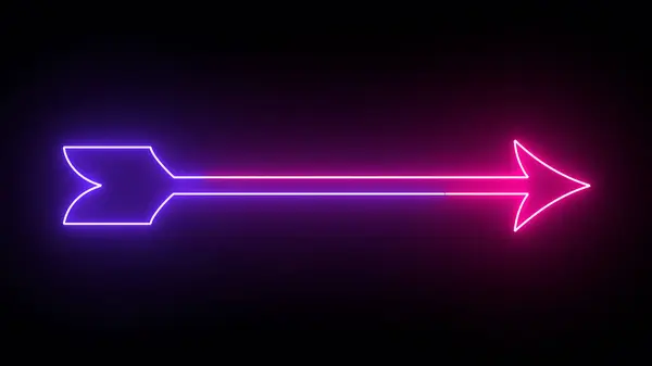 Tasarım neon büyüyen renkli ok arkaplanı. Renkli neon büyüyen oklar çizimi. Büyüyen neon renkli bir okun çarpıcı yüksek çözünürlüklü çizimi.