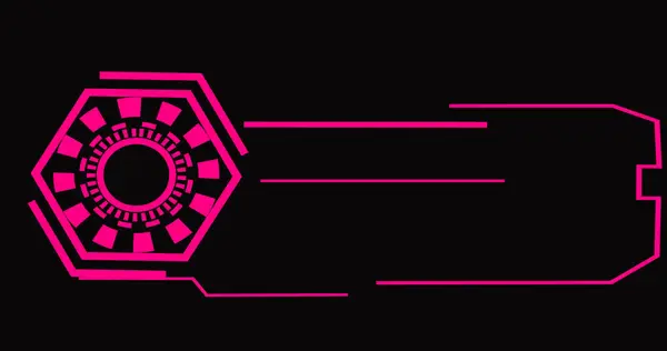 Yüksek çözünürlükte pembe renkli fütüristik alt üçüncü. Hud arayüzü elementi. Bir başlık, TV haberleri, danışma gişeleri ve haber kanalları için Lower Third. Modern bilgi çağrıları illüstrasyonu.