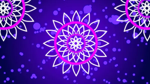 Pembe ve beyaz renkli çiçek tasarımı. Herhangi bir videoya koymak kolay. Ramazan Kareem, Kurban Bayramı ve Kurban Bayramı için neon çiçek tasarımı.