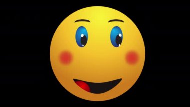 4K animasyon gülümseme ve alfa kanalında mutlu emoji. 4K çözünürlük 4K alfa kanalında Smiley ve Happy Emoji 'nin animasyonunu döngüye soktu. Kullanımı kolay.