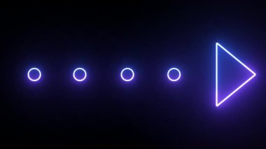4K tasarım animasyon neon büyüyen renkli ok arka planı. Renkli neon büyüyen oklar siyah arka planda canlandırılır. Büyüleyici 4K Canlandırılmış neon büyüyen siyah arkaplan üzerindeki ok. 