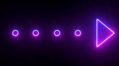 4K tasarım animasyon neon büyüyen renkli ok arka planı. Renkli neon büyüyen oklar siyah arka planda canlandırılır. Büyüleyici 4K Canlandırılmış neon büyüyen siyah arkaplan üzerindeki ok. 