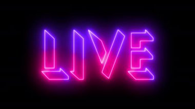 4K 'de canlı, parlak metin animasyonu. Neon renkli canlı metin. 4K 'de koyu bir arkaplanda parıldayan neon renkli hareket çizgisi var. 4K 'deki teknoloji video animasyonu. Kullanımı kolay.