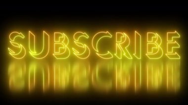 Neon parıldayan metin animasyonunu 4K olarak abone et. 4k 'lık koyu arkaplan üzerinde parıldayan neon renkli hareket çizgisi olan Neon renkli abone metni. 4K 'deki teknoloji video animasyonu. Kullanımı kolay.