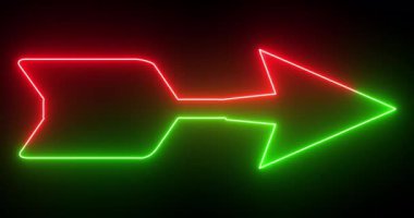 4K animasyon neon renkli ok arka planı. Parlayan parlak neon oklar siyah arka planda canlandırılır. Büyüleyici 4K Canlandırılmış neon büyüyen siyah arkaplan üzerindeki ok. 