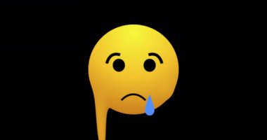 Alfa kanalında sosyal medya simgelerini damlatan 4K animasyon emojisi. Herhangi bir videoda kullanması kolay.