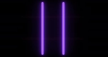 Alfa kanalında 4K Tic Tac Toe X-O oyun simgesi. Alfa kanalında parlayan neon hattı Tic Tac Toe X-O oyun simgesi. 4k alfa kanalında teknoloji video animasyonu. Herhangi bir videoda kullanması kolay.