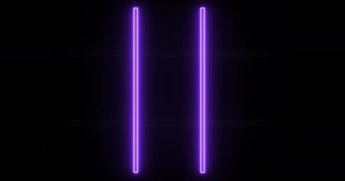 Alfa kanalında 4K Tic Tac Toe X-O oyun simgesi. Alfa kanalında parlayan neon hattı Tic Tac Toe X-O oyun simgesi. 4k alfa kanalında teknoloji video animasyonu. Herhangi bir videoda kullanması kolay.