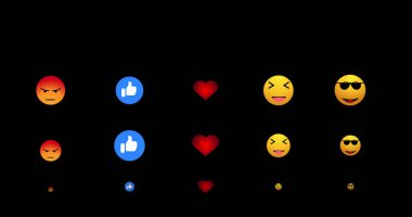 İkonların ve emojilerin canlı tepkileri. Facebook, Instagram, TikTok ve Twitter için sosyal medya canlı yayınları. Canlı yayında sohbet için canlı yayın simgesi. Herhangi bir videoda kullanması kolay.