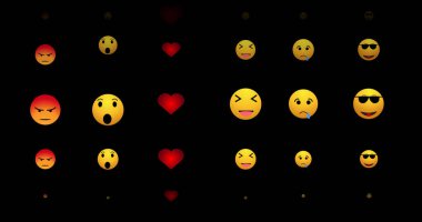 İkonların ve emojilerin canlı tepkileri. Facebook, Instagram, TikTok ve Twitter için sosyal medya canlı yayınları. Canlı yayında sohbet için canlı yayın simgesi. Herhangi bir videoda kullanması kolay.