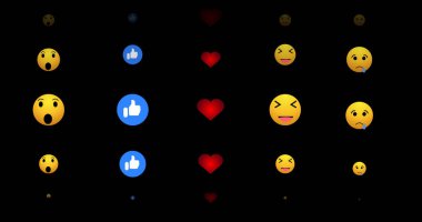 İkonların ve emojilerin canlı tepkileri. Facebook, Instagram, TikTok ve Twitter için sosyal medya canlı yayınları. Canlı yayında sohbet için canlı yayın simgesi. Herhangi bir videoda kullanması kolay.