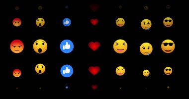 İkonların ve emojilerin canlı tepkileri. Facebook, Instagram, TikTok ve Twitter için sosyal medya canlı yayınları. Canlı yayında sohbet için canlı yayın simgesi. Herhangi bir videoda kullanması kolay.