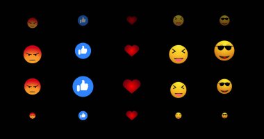 İkonların ve emojilerin canlı tepkileri. Facebook, Instagram, TikTok ve Twitter için sosyal medya canlı yayınları. Canlı yayında sohbet için canlı yayın simgesi. Herhangi bir videoda kullanması kolay.