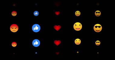 İkonların ve emojilerin canlı tepkileri. Facebook, Instagram, TikTok ve Twitter için sosyal medya canlı yayınları. Canlı yayında sohbet için canlı yayın simgesi. Herhangi bir videoda kullanması kolay.