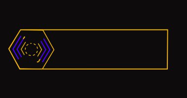 Teknoloji Hud 'u üçüncü seviyeye indirdi. Bir başlık, TV haberleri, bilgi kutusu çubukları ve haber kanalları için fütüristik neon düşük üçüncü.