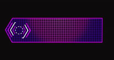 4K teknolojisi alfa kanalında alt üçüncü Hud 'u tasarladı. Bir başlık, TV haberleri, bilgi kutusu çubukları ve haber kanalları için fütüristik neon düşük üçüncü.