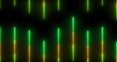 4K neon soyut çizgileri siyah bir arkaplan üzerinde canlandırma. Neon soyut çizgileri selamlama, gece kulüpleri ve etkinlik kutlamaları için animasyon. Herhangi bir videoda kullanması kolay. Teknoloji video materyali animasyonu.