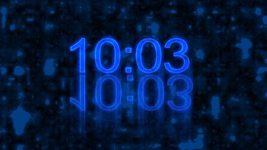 Renkli arka planda havalı neon renkli geri sayım animasyonu. Xmas için geri sayım animasyonu, yeni yıl, sosyal medya, selamlama ve etkinlik kutlaması. Teknoloji video materyali animasyonu.