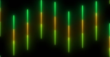Neon soyut çizgiler siyah bir arkaplan üzerinde canlandırma. Neon soyut çizgileri selamlama, gece kulüpleri ve etkinlik kutlamaları için animasyon. Herhangi bir videoda kullanması kolay. Teknoloji video materyali animasyonu.