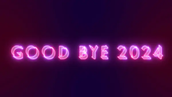 Elveda 2024 metin serin neon renkli animasyon. Geçen yıl 2024 yılbaşı 2025. Neon renkli Elveda 2024 afiş, sosyal medya, tebrik kartı için metin. Teknoloji video materyal animasyonu.