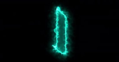 Siyah arka planda 4K neon alfabesi. Siyah bir BG-Teknoloji video animasyonunda bir online dükkan, blog, web, kafe ve otel için alfabe taşıma taslağı hazırlıyorum. Herhangi bir videoda kullanması kolay.