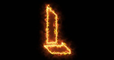 Siyah arkaplan üzerine Neon L alfabesi. L alfabesi neon taşıma taslağı siyah bir BG-Teknoloji video animasyonu üzerinde bir blog, web, kafe ve otel için. Herhangi bir videoda kullanması kolay.