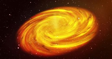 4K uzay galaksisi, ateş renkli arka planda bir yıldız. Galaksi uzayı arka plan kamerası galaksi ve nebula boyunca uçuyor. Herhangi bir videoda kullanması kolay. Uzayda seyahat ederken yavaş canlandırılmış arkaplan.