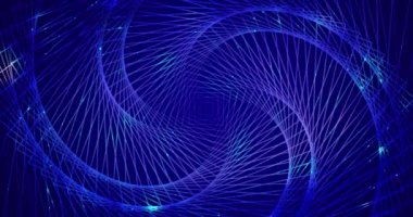 4K neon renkli dönen tünel hareket hızıyla ilerliyor. 4K 'daki kutlama, gece kulüpleri ve etkinlikler için gradyan neon ışıklı arka planda neon ışıklı tünel..