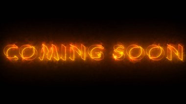 Film karavanı yakında mesajlaşacak. Neon renkli Coming Soon kelime animasyonu. 4K 'de koyu bir arkaplan üzerinde parıldayan neon renkli hareketli taslak. Film Karavanı Yakında Metin Açığa Çıkıyor.