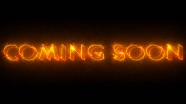 Film karavanı yakında mesajlaşacak. Neon renkli Coming Soon kelime animasyonu. 4K 'de koyu bir arkaplan üzerinde parıldayan neon renkli hareketli taslak. Film Karavanı Yakında Metin Açığa Çıkıyor.