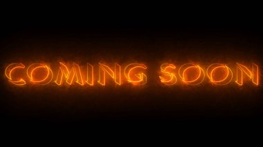 Film karavanı yakında mesajlaşacak. Neon renkli Coming Soon kelime animasyonu. 4K 'de koyu bir arkaplan üzerinde parıldayan neon renkli hareketli taslak. Film Karavanı Yakında Metin Açığa Çıkıyor.