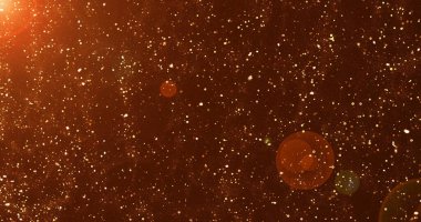 Yukarı doğru uçan parçacıklar. Toz ışığı parçacıkları uçuşuyor. Ödül için soyut parçacık, lüks, su, kutlama, yeni yıl. Kutlama için soyut parlak parlak partiküller..