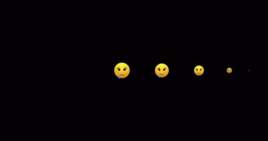 Alfa kanalında üzgün emojinin 4K canlı yayını. Tüm canlı yayınlar için sosyal medya canlı yayın reaksiyonu. Sosyal medya canlı yayın, canlı sohbet, canlı stil canlandırma simgesi ve sohbet tepkileri.