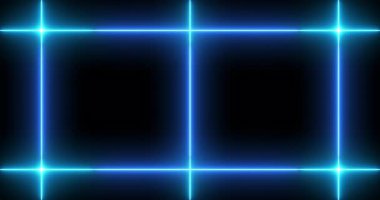 Selamlar, reklamlar, gece kulüpleri ve kutlamalar için 4K neon tasarım hattı animasyonu. Siyah arka planda serin tasarım animasyonu. 4K Teknoloji video materyali animasyonu.