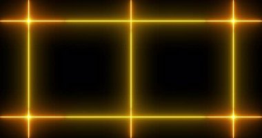 Selamlar, reklamlar, gece kulüpleri ve kutlamalar için 4K neon tasarım hattı animasyonu. Siyah arka planda serin tasarım animasyonu. 4K Teknoloji video materyali animasyonu.