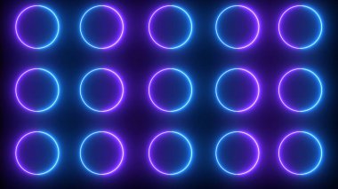 Koyu BG 'de neon parlayan çember şeklinde. Çevrimiçi dükkan, blog, web, reklam, kafe ve otel için süper animasyon daire şekli. Teknoloji video animasyonu. Kullanımı kolay.