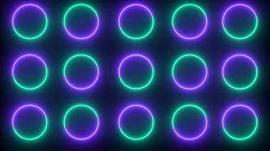 Koyu BG 'de neon parlayan çember şeklinde. Çevrimiçi dükkan, blog, web, reklam, kafe ve otel için süper animasyon daire şekli. Teknoloji video animasyonu. Kullanımı kolay.