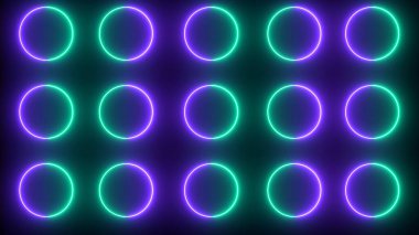 Koyu BG 'de neon parlayan çember şeklinde. Çevrimiçi dükkan, blog, web, reklam, kafe ve otel için süper animasyon daire şekli. Teknoloji video animasyonu. Kullanımı kolay.