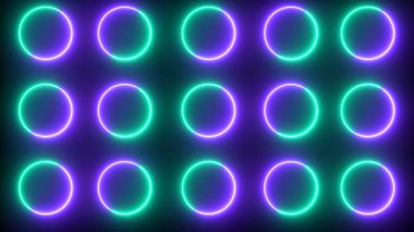 Koyu BG 'de neon parlayan çember şeklinde. Çevrimiçi dükkan, blog, web, reklam, kafe ve otel için süper animasyon daire şekli. Teknoloji video animasyonu. Kullanımı kolay.