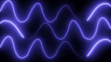 Neon tasarım çizgileri selamlama, gece kulübü ve olay kutlamaları için animasyon. Siyah arkaplanda soyut neon tasarım hattı animasyonu. Kullanımı kolay. Teknoloji video animasyonu..