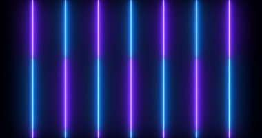 Siyah bir arkaplanda serin neon tasarım çizgileri animasyonu. Selamlar, gece kulübü, çevrimiçi dükkan, blog, web, reklam, kafe ve otel için neon tasarım hattı animasyonu. Teknoloji video materyali animasyonu.