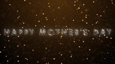 4K 'de ışıldayan parçacıklarla dolu neon renkli anneler gününüz kutlu olsun. Kopya alanı ile Anneler Günü BG 'niz kutlu olsun. Kutlama kartları, sosyal medya paylaşımları ve reklamlar için Anneler Günü BG 'niz kutlu olsun..