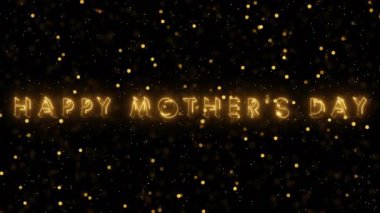 4K 'de ışıldayan parçacıklarla dolu neon renkli anneler gününüz kutlu olsun. Kopya alanı ile Anneler Günü BG 'niz kutlu olsun. Kutlama kartları, sosyal medya paylaşımları ve reklamlar için Anneler Günü BG 'niz kutlu olsun..