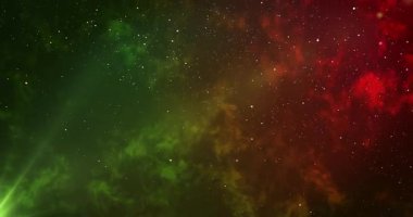 Yıldız ve renkli arkaplanlı 4K uzay galaksisi. Galaksi uzayı arka plan kamerası galaksi ve nebula boyunca uçuyor. Herhangi bir videoda kullanması kolay. Uzayda seyahat ederken yavaş canlandırılmış arkaplan.