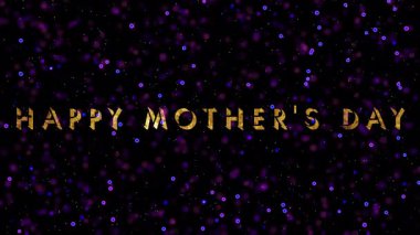 Altın renkli ve ışıldayan parçacıklarla dolu Anneler Günü 'n kutlu olsun. Kopya alanı ile Anneler Günü BG 'niz kutlu olsun. Kutlama kartları, sosyal medya paylaşımları ve reklamlar için Anneler Günü BG 'niz kutlu olsun..